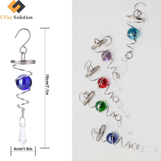 100 Packs Gazing ball stabilizer tails for wind spinner with stainless steel S hooks