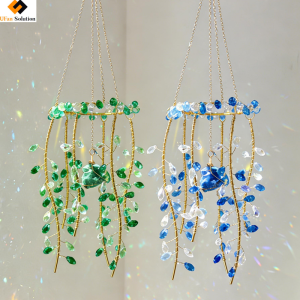 Crystal Suncatcher Succulent – Handmade Boho Rainbow Maker for Window & Home Decor