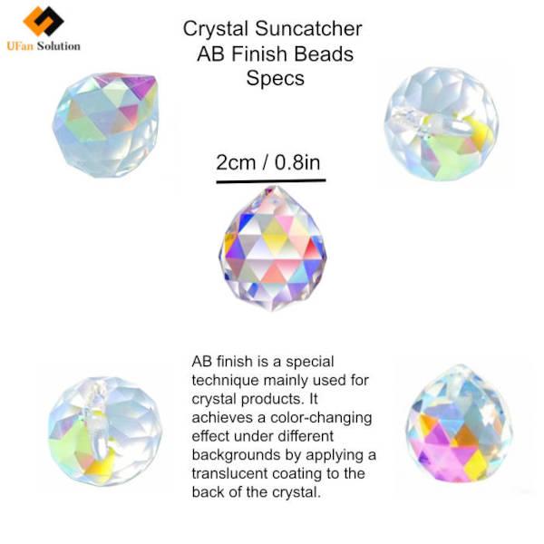 AB Rainbow Crystal Beads (2cm/0.8in) with AB Finish Technique Description
