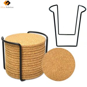 Bulk 300 Black Minimalist Coaster Storage Racks - Iron Wire Holders for Displaying Cork Coasters(コースター)