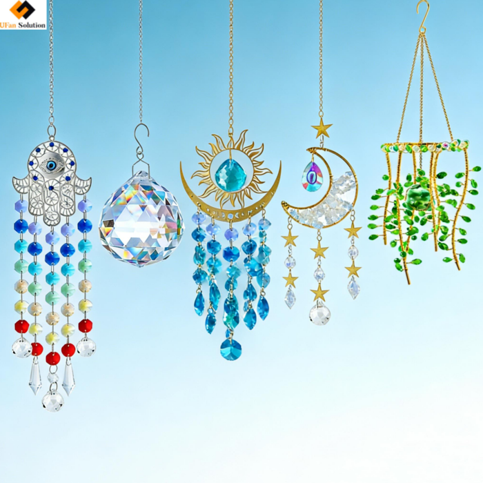 Wholesale Suncatcher Crystal Prisms Bulk – Clear crystal balls in multiple sizes for DIY crafts, chandeliers, and window hanging decor