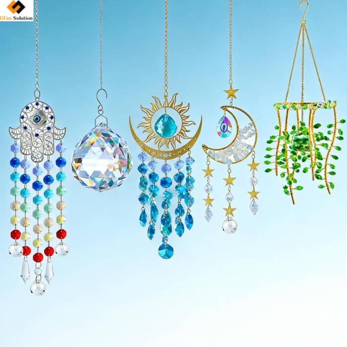 Wholesale Suncatcher Crystal Prisms Bulk – Clear crystal balls in multiple sizes for DIY crafts, chandeliers, and window hanging decor