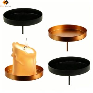 Iron Tealight Cup Candle Holder Set – Black & Copper Tealight Holders with Stick for Candle Display (100 Sets B2B)