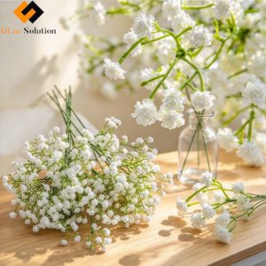 Artificial Flora Gypsophila Baby’s Breath Bulk is shown here for decoration styling reference only; the listing is sold as one box of 96 stems with no item mixed.