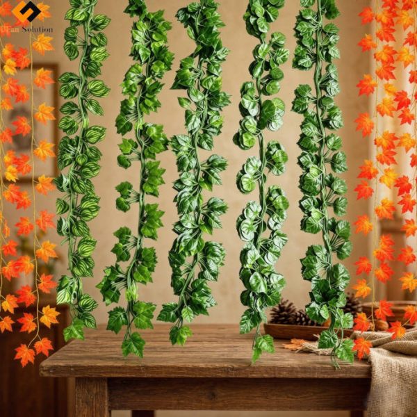 Best Faux Silk Fake Leaf Wall Hanging Vine Decor Lovely 20PCK